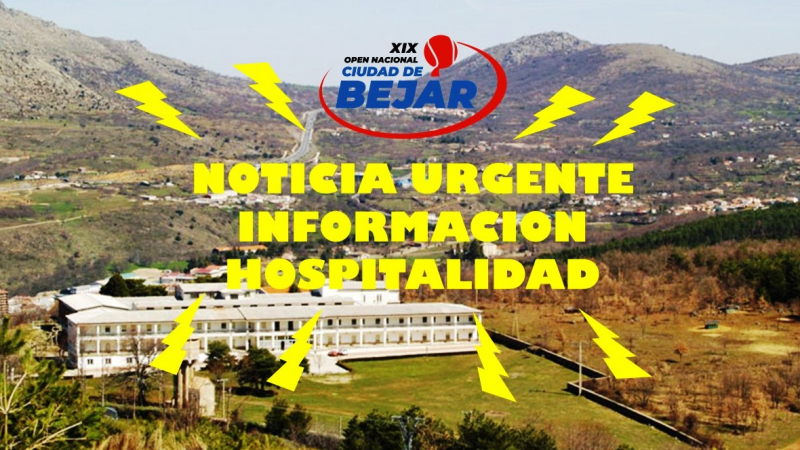 ¡Noticia urgente! Información Hospitalidad